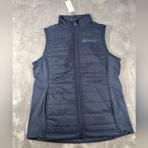 Turtleson Womens Jacket Navy Blue Fusion Il Vest Quilted Lightweight M LOGO